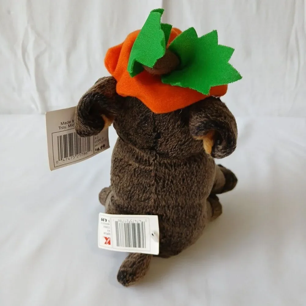 Dan Dee Pumpkin Time Halloween Puppy W/ Pumpkin Hat Plush 7